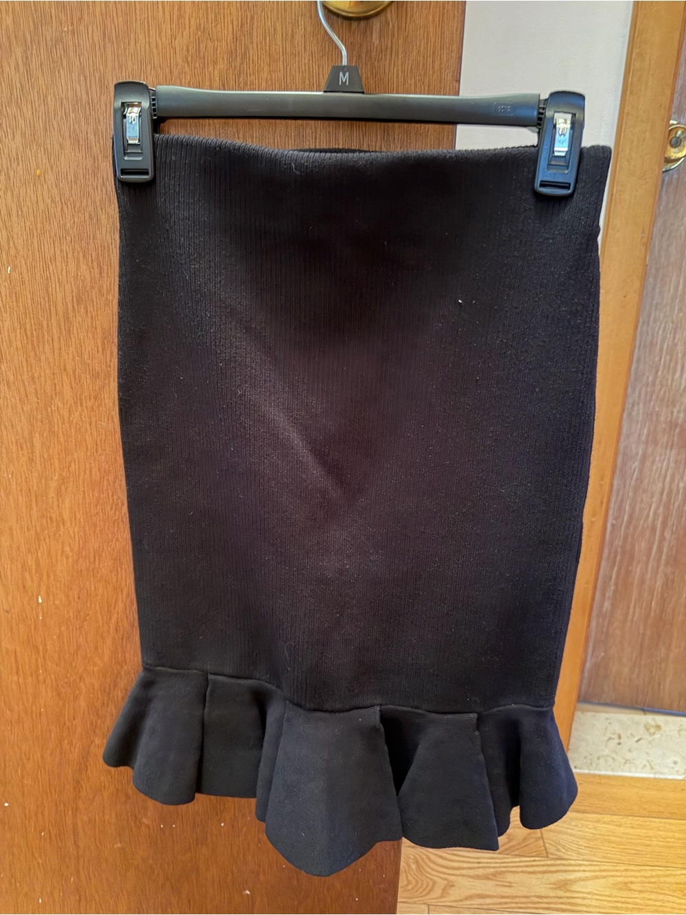 Express Black Pencil Skirt with Ruffle Hem size XS